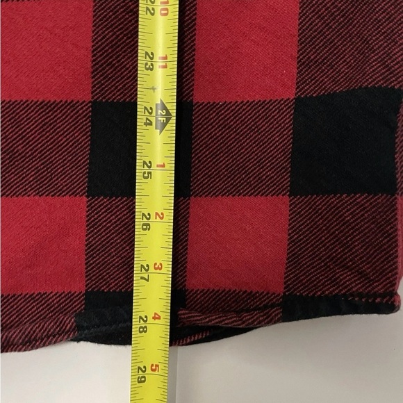 Vans Off The Wall Men Medium Plaid Jacket Red Black Corduroy Collar Skate Style - Picture 6 of 6